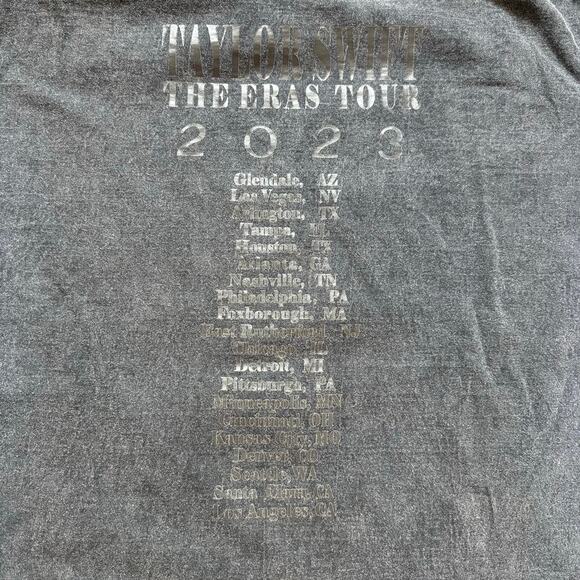 Taylor Swift Eras Tour dark gray short sleeve cotton shirt SIZE S - Picture 5 of 6